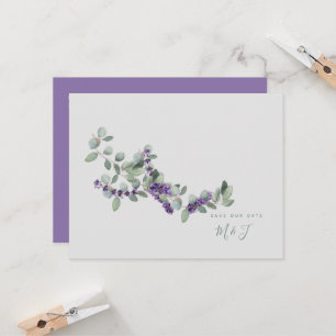 Élégant Faire-Part de Mariage Lavande