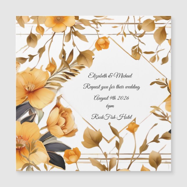 Élégant Faire-part de mariage minimaliste (Devant)