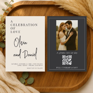 Élégant Faire-Part de Mariage Minimaliste avec Cod
