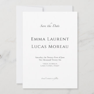 Élégant Faire-Part de Mariage Minimaliste Luxueux