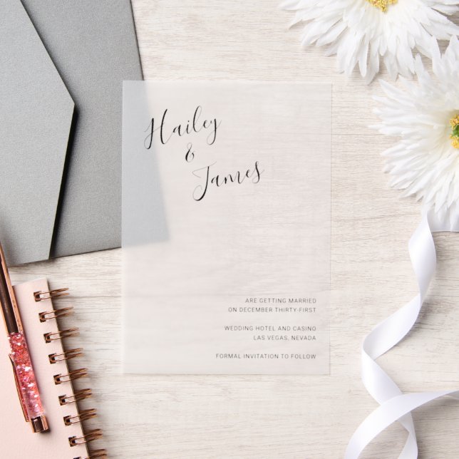 Élégant Faire-Part de Mariage Moderne (Mariage)