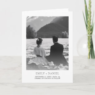 Élégant Faire-Part de Mariage Moderne avec Photo