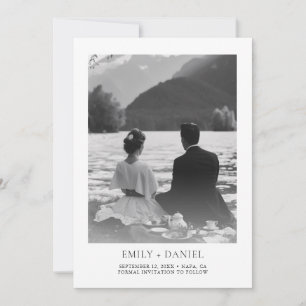Élégant Faire-Part de Mariage Moderne avec Photo