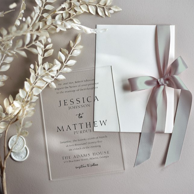 Elégant Faire-part de mariage noir et blanc (Créateur téléchargé)