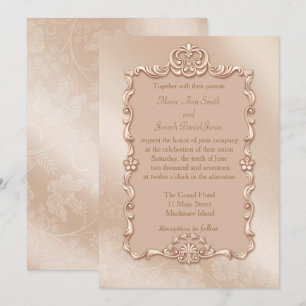 Élégant Faire-part de mariage Or