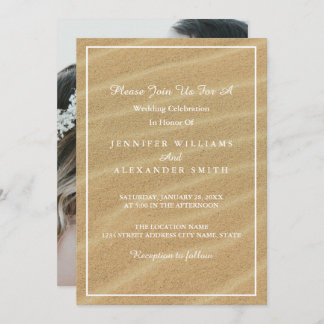 Élégant Faire-part de mariage photo été personnali