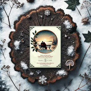 Élégant Faire-part de mariage romantique hivernale