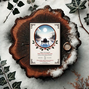 Élégant Faire-part de mariage romantique hivernale