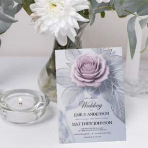 Élégant Faire-part de mariage Rose Lavender