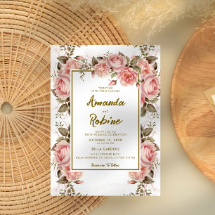 Élégant Faire-part de mariage végétal