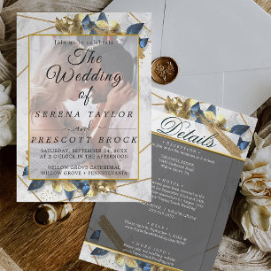 Élégant Faire-part de mariage Vellum