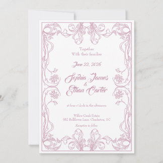 Élégant Faire-part de mariage Vintage