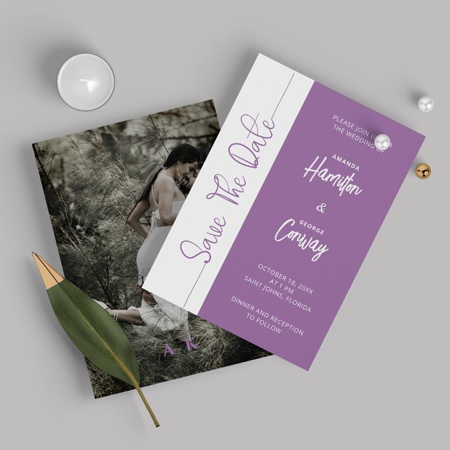 Élégant Faire-Part de Mariage Violet Africain (Créateur téléchargé)