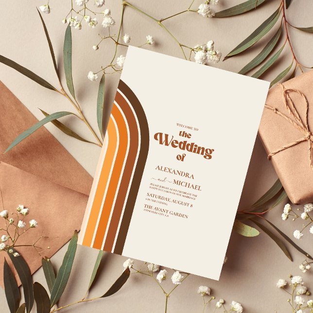 Élégant Faire-part de mariage Whimsical en terre c (Créateur téléchargé)