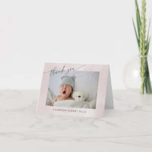 Élégant Faire-Part de Naissance de Bébé au Script