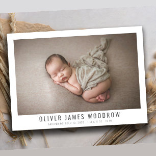 Élégant Faire-part de naissance de collage photo b