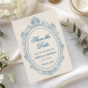 Élégant Faire-Part de Rappel de Date de Mariage Sc