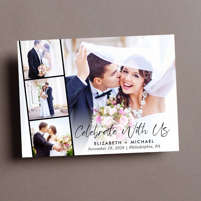 Élégant Faire-Part de Réception de Mariage avec Ph (From private vows to a grand party - invite family and friends to celebrate your marriage!)