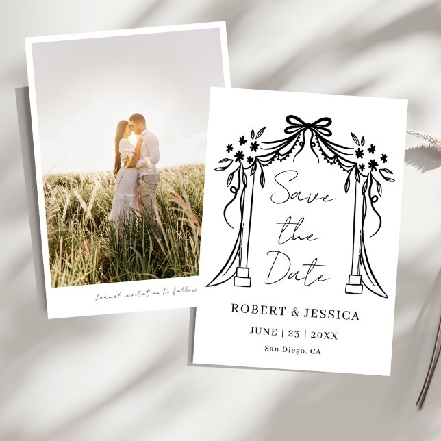 Élégant Faire-Part Moderne de Mariage avec Photo " (Créateur téléchargé)