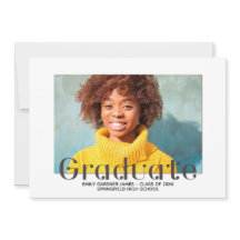 Élégant Faire-part photo de lettres de fin d'étude