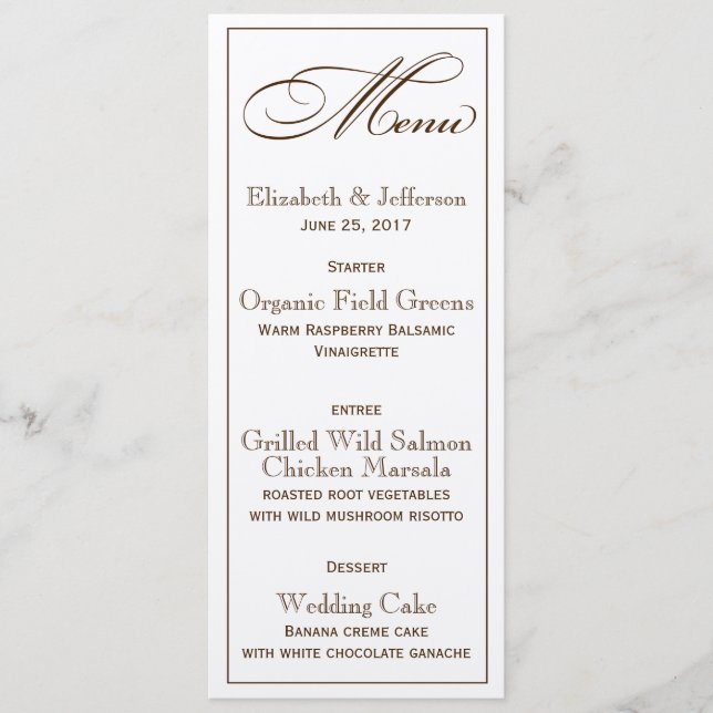 Elegant Faith Hope and Love Carte Mariage menu (Devant)