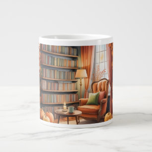 Elegant Fall Bookshelf MUG — Cozy Curtain