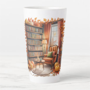 Elegant Fall Bookshelf Tasses — Cozy Curtain