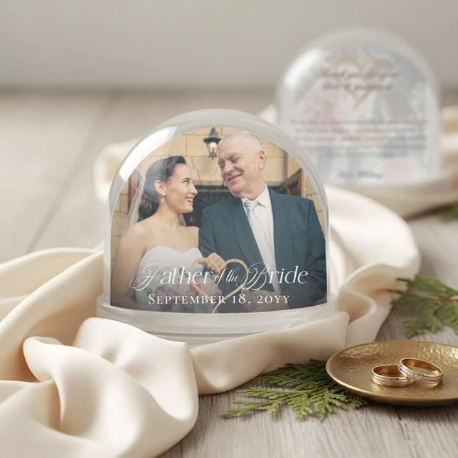 Elegant Father of the Bride Photo Memory Keepsake (Elegant Father of the Bride Photo Memory Keepsake Snow Globe)