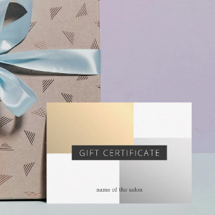 Elégant Faux Gold Silver Blanc Beauté géométrique