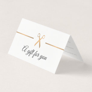 Élégant Faux Gold White Hair Certificat cadeau