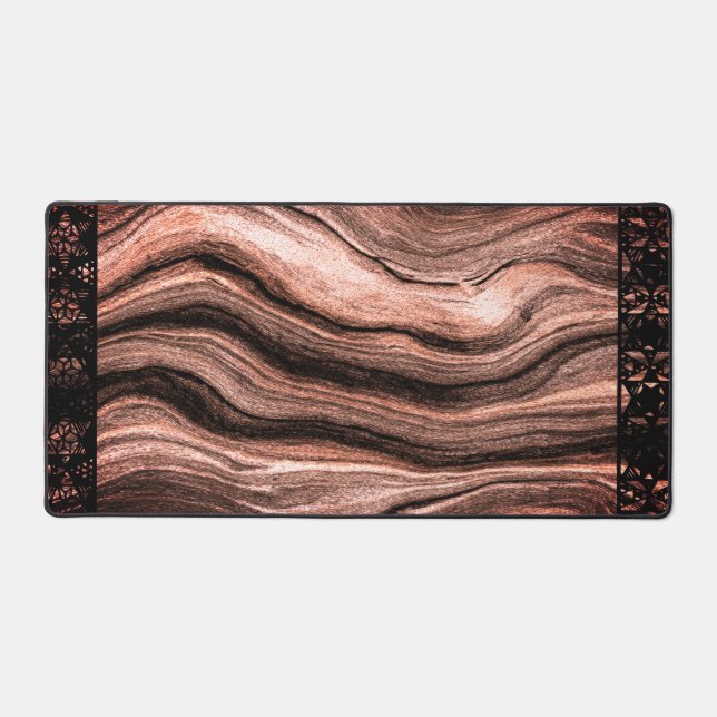 Elegant Faux Marble Black Ornate Trim (Recto)