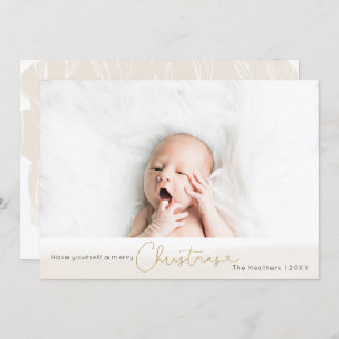 Elégant Faux Parties scintillant Noël Carte photo