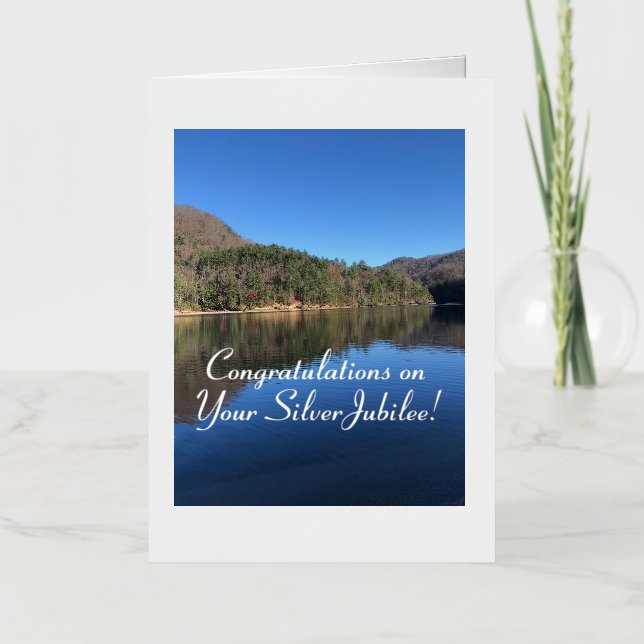 Elégant, Félicitations Jubilé d'argent, Carte (Recto)