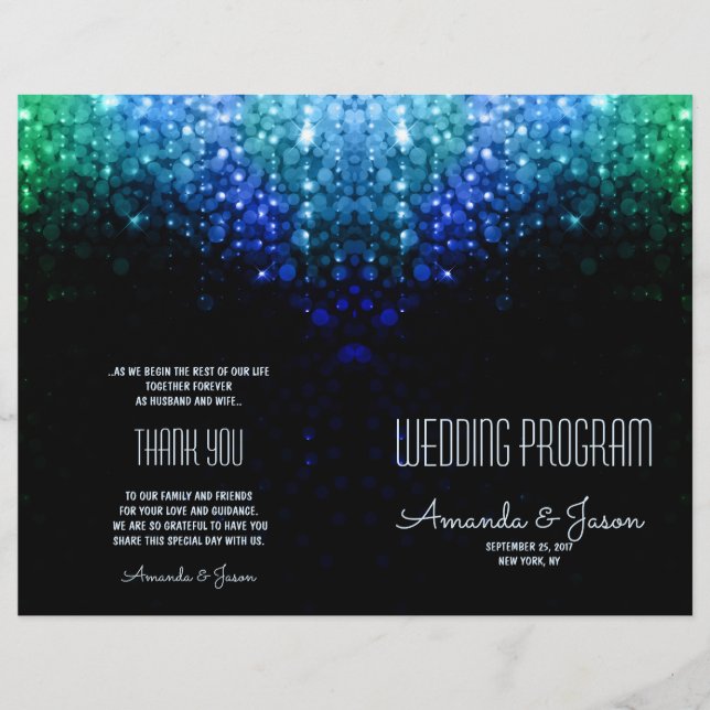 Élégant feu de couleur paon bokeh programme de mar (Devant)