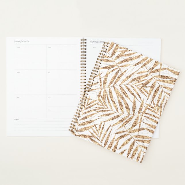 Élégant Feuilles de palme d'or tropicale (Devant avec enveloppe)