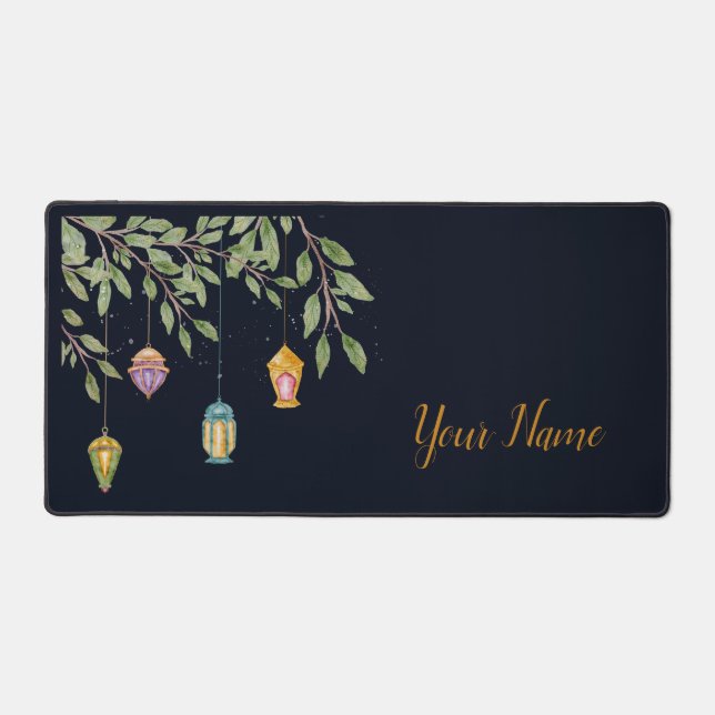 Élégant Feuilles décoratifs et lanternes pacifique (Recto)