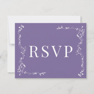 Elégant Feuilles Florales Mariage classique RSVP