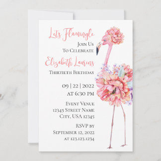 Elegant Flamingo Invitation