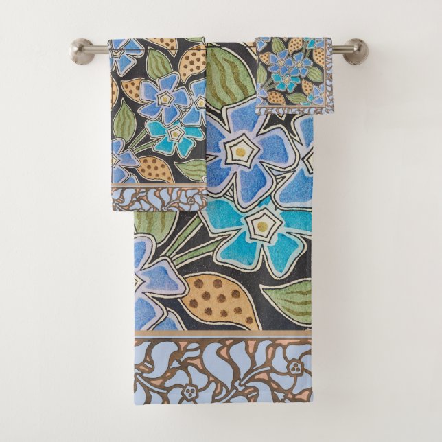 Élégant Fleur Bleu Périwinkle Floral Classic (En situation)