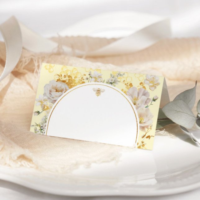 Élégant fleur sauvage bumble abeille mariage carte (Créateur téléchargé)