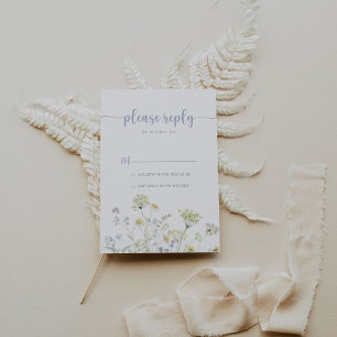 Élégant Fleur sauvage coloré RSVP