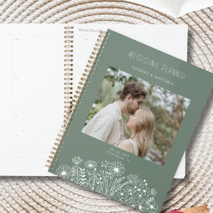 Élégant Fleur sauvage Sage Green Boho Mariage phot