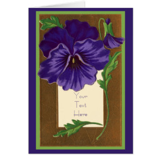 Elégant Fleur violet Carte personnalisable