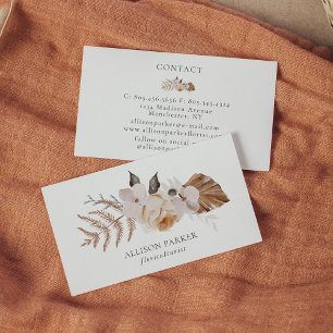 Élégant fleuriste Carte de visite Floriculturiste