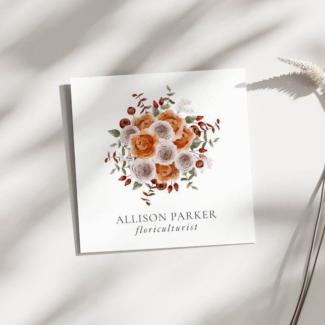 Élégant fleuriste Carte de visite Floriculturiste (Créateur téléchargé)