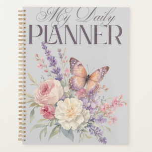 Élégant floral aquarelle et papillon quotidien