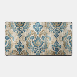 Élégant floral bleu vintage