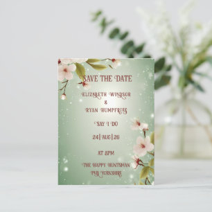 Elégant Floral Blossom Wedding Invitations