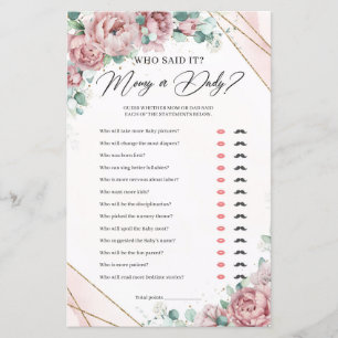 Elégant floral blush or verdure maman ou papa