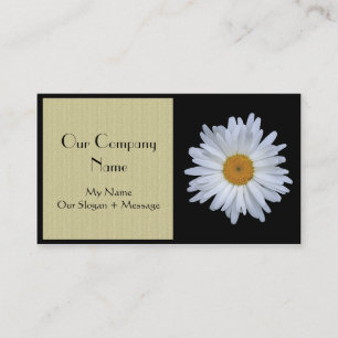 Élégant, Floral, Deux Tons, Carte de visite Daisy
